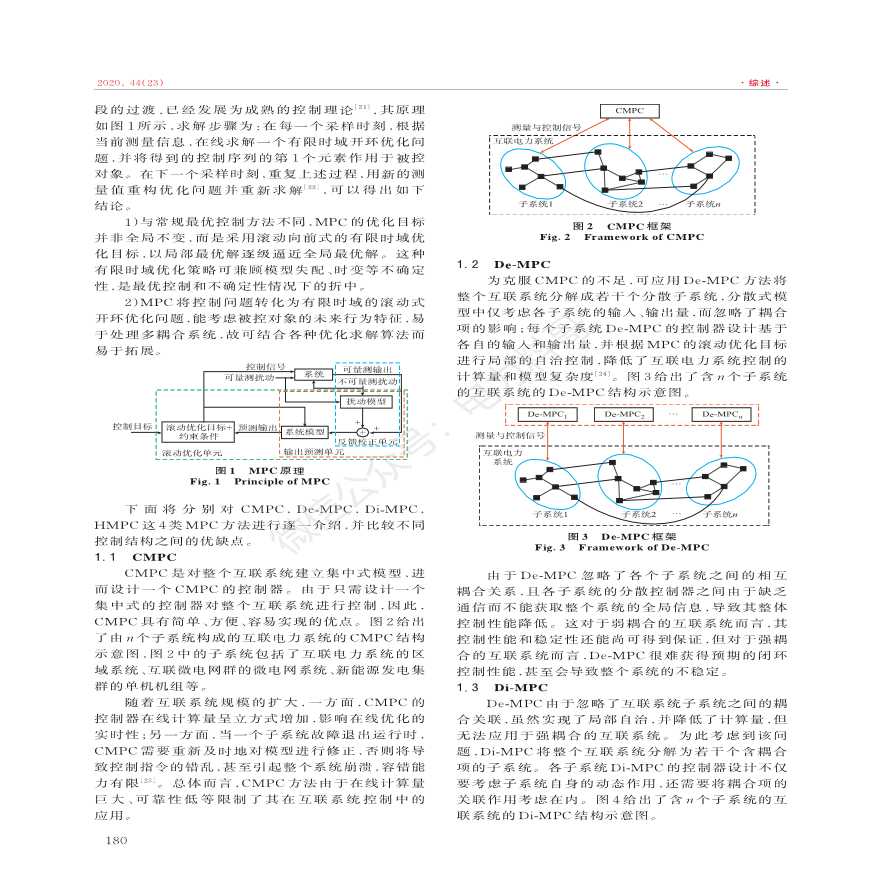 电力系统分布式模型预测控制方法综述与展望-图二