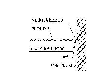 某钢结构吊顶节点构造详图