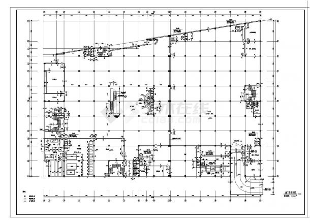 某城市建材家居商场建筑工程布置CAD参考详图-图一