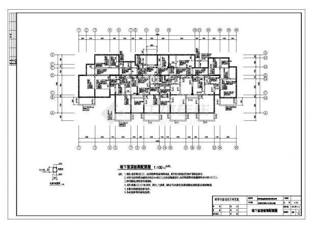安徽省地上剪力墙结构高层住宅楼结构设计CAD施工图-图一