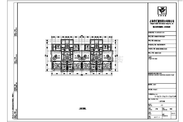 某友建花苑叠拼别墅户型结构布置CAD参考详图-图二