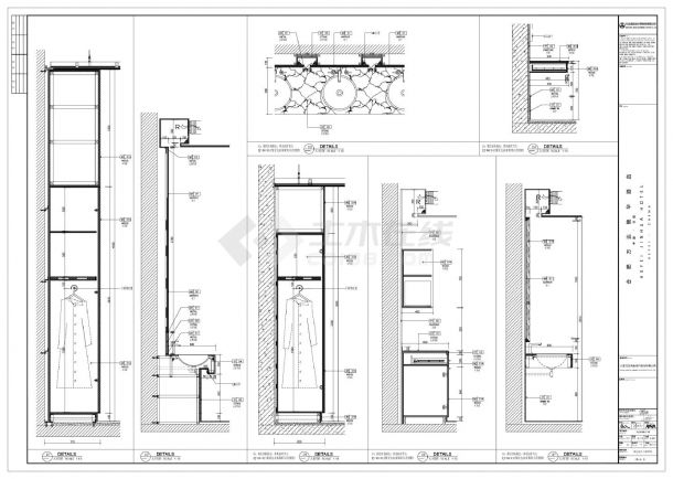 合肥万达锦华酒店08-固定家具节点装饰设计CAD图-图二