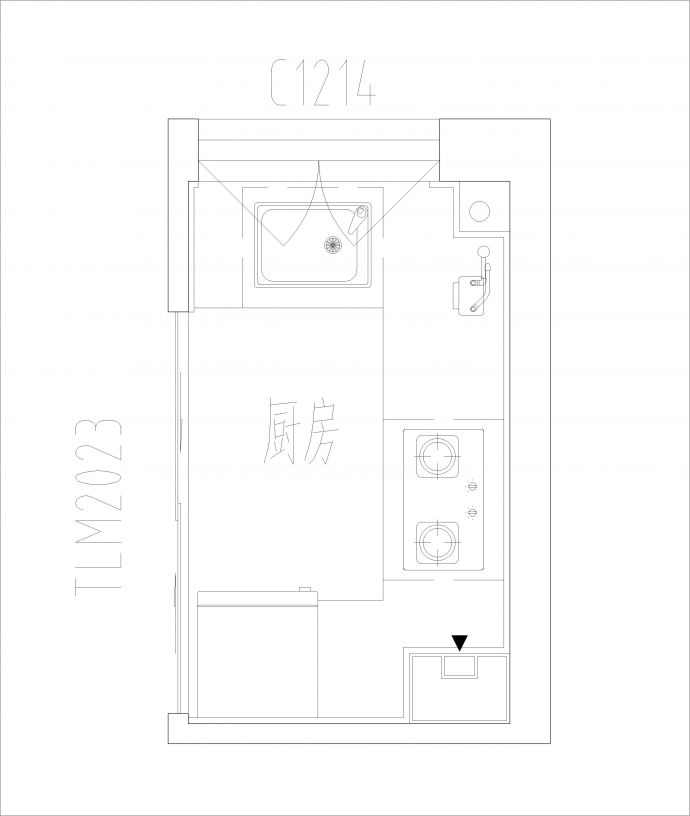 住宅楼厨房施工图纸_图1