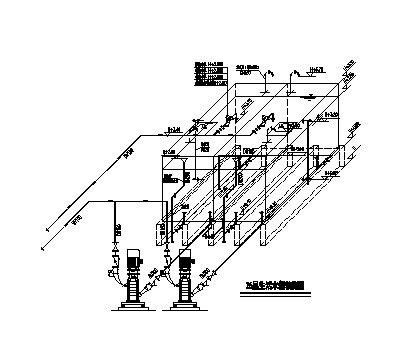 某塔楼水泵房给排水大样图