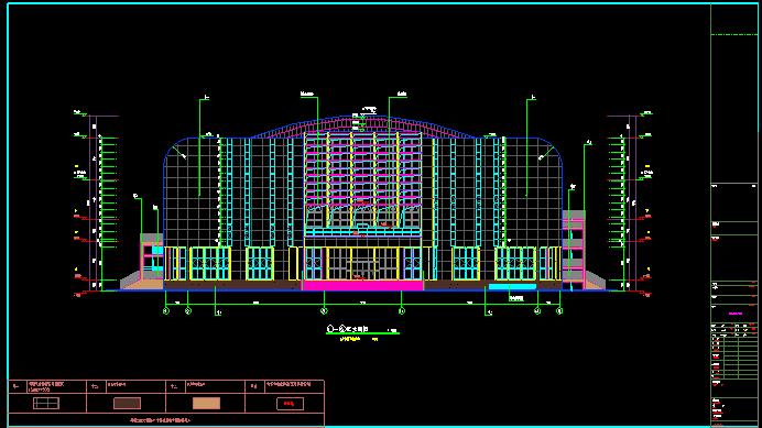 3层文体馆体育馆（恒温泳池篮球）建筑设计施工图