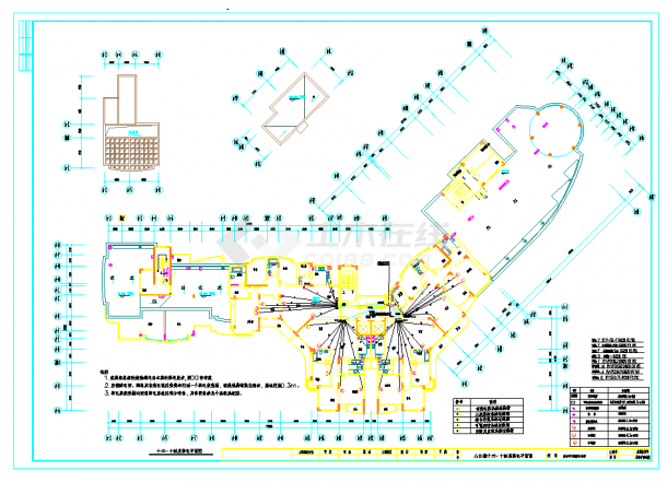 某地某小区弱电全套CAD图纸-图一