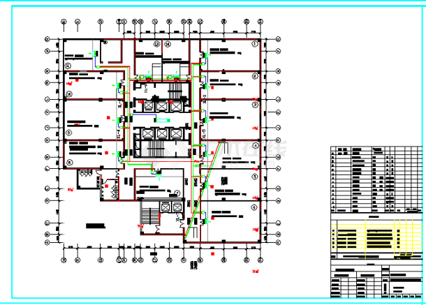 江西某市区商场办公楼空调通风系统设计施工图（水环热泵系统）-图一