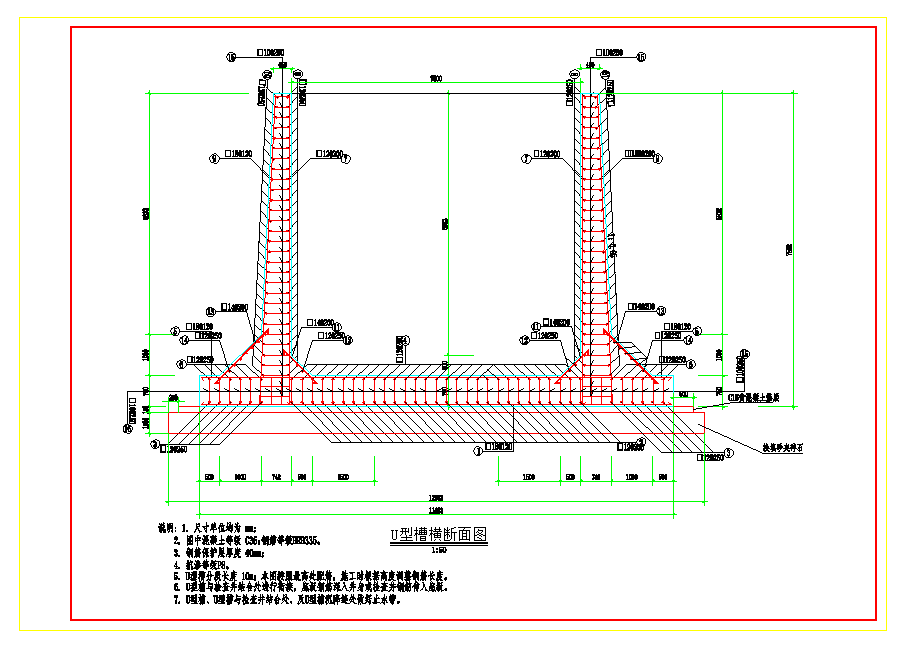 某地某挡墙结构节点构造详图CAD图纸