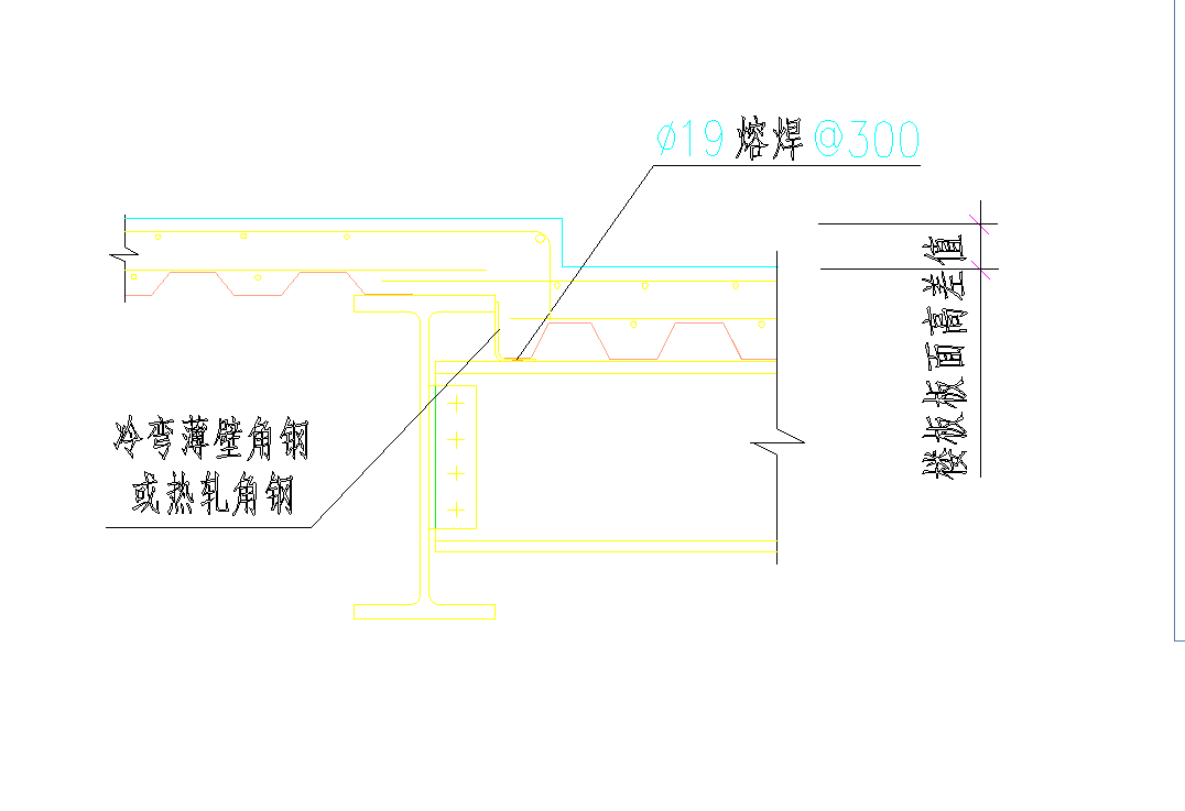 某地某一般楼面降低标高作法节点构造详图CAD图纸