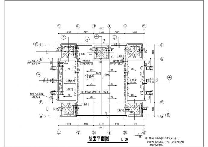 某大学教堂建筑施工设计CAD图_图1