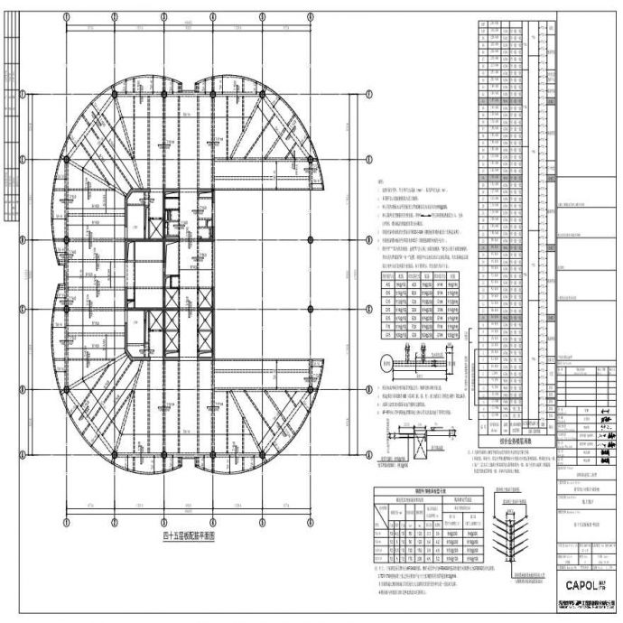 GS-435 - 四十五层板配筋平面图_图1