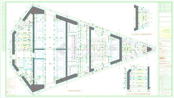 华侨城大厦-建施41层核心筒放大平面CAD图-图一