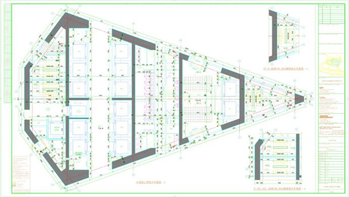 华侨城大厦-建施41层核心筒放大平面CAD图_图1
