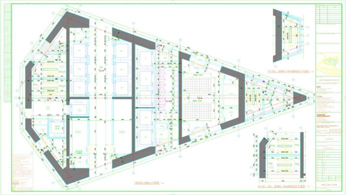 华侨城大厦-建施18层核心筒放大平面CAD图_图1
