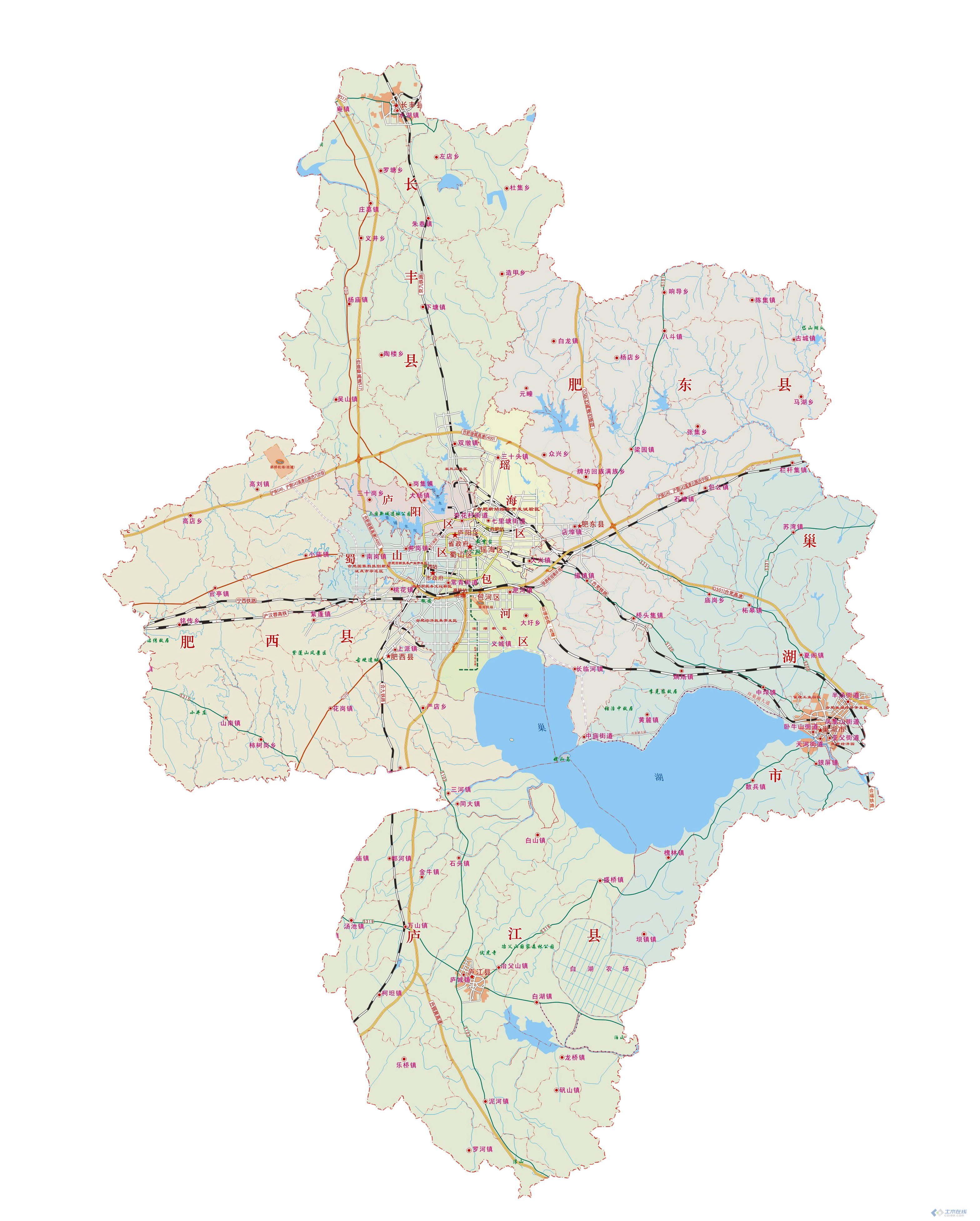 合肥北城区划图片