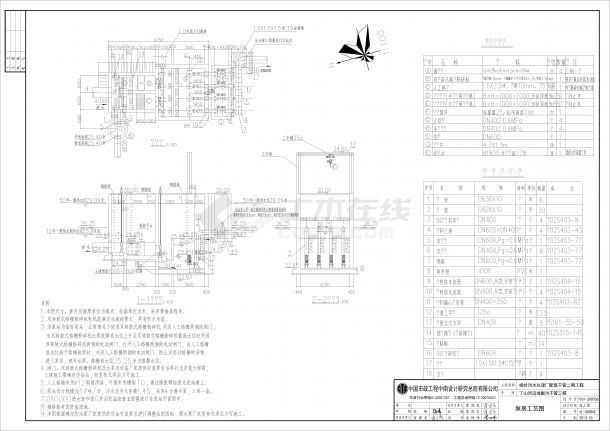 福建省某城市污水管网配套泵站施工图阶段全套工艺设计图-图一