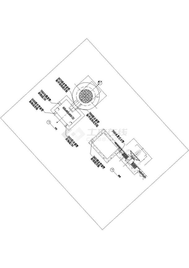 现代化艺术小型喷泉施工设计CAD图纸（共7套）-图二