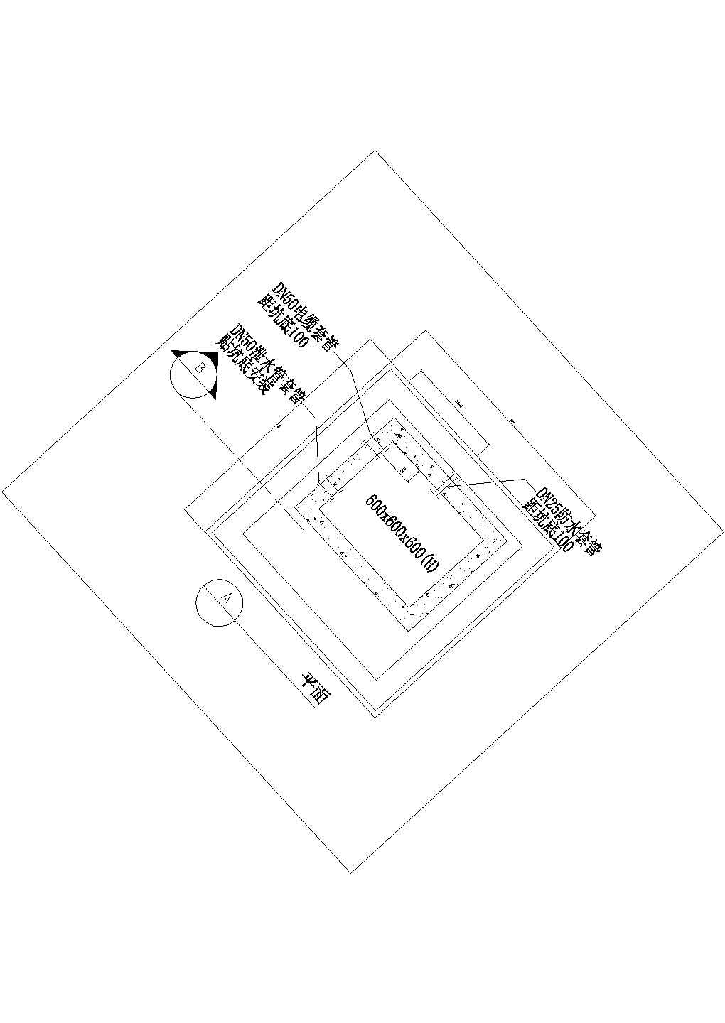 现代化艺术小型喷泉施工设计CAD图纸（共7套）