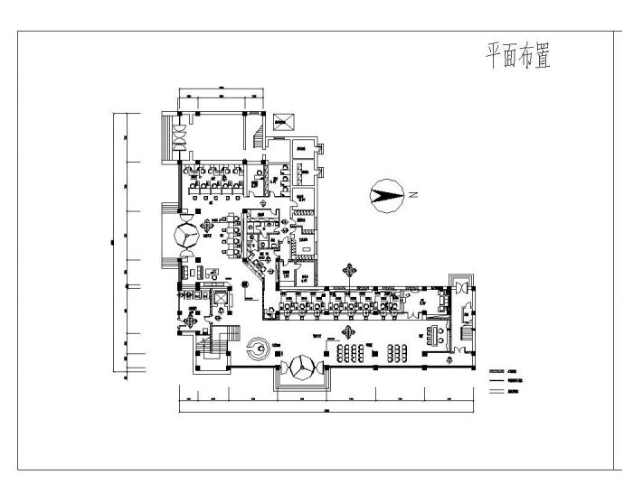 某城市银行室内装饰工程结构布置CAD参考施工图_图1