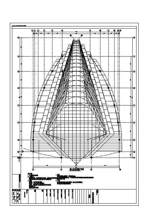 上海市某钻石屋面钢结构节点构造设计CAD参考详图-图一