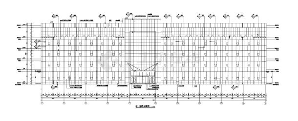 河北省某办公楼铝塑板石材幕墙施工图CAD规划详图-图一