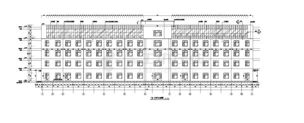 河北省某办公楼铝塑板石材幕墙施工图CAD规划详图-图二