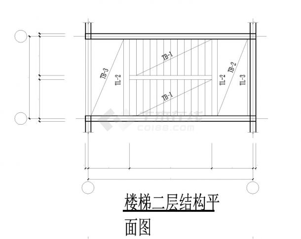 某市小区楼梯结构布置CAD参考节点详图-图二