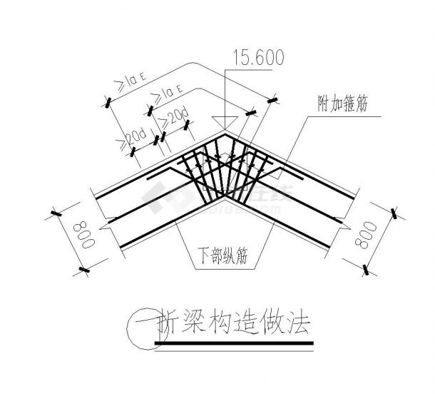某城市楼房坡屋顶结构布置CAD参考节点构造详图-图一
