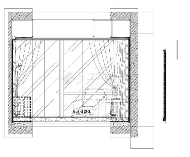 某市新楼房简单卫生间洗手台结构布置参考详图-图二