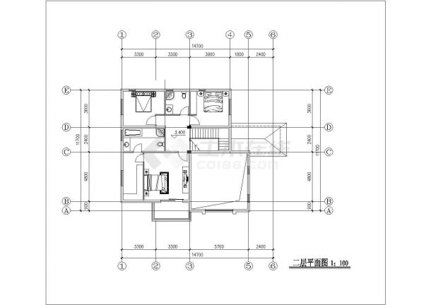 芜湖市某村镇315平米2层砖混结构乡村住宅楼建筑设计CAD图纸-图一