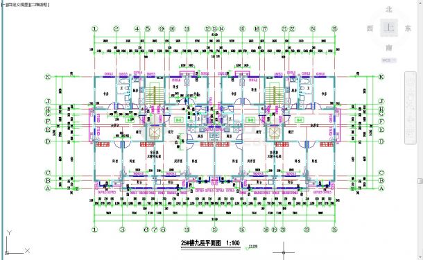 江南国际花园21号23号25号楼建筑施工图设计-图二