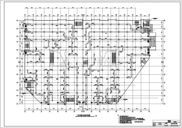 浙江某双层商业中心建筑全套空调系统设计施工图（含给排消防设计）-图二