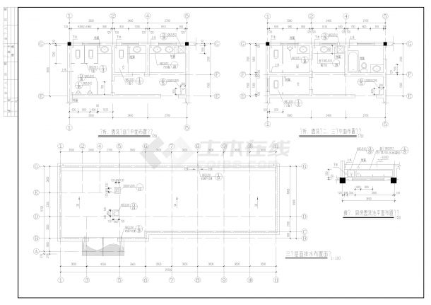 CAD图纸设计餐厅建筑施工图-图一
