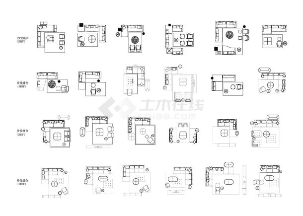 极简家具cad平面立面图-图二