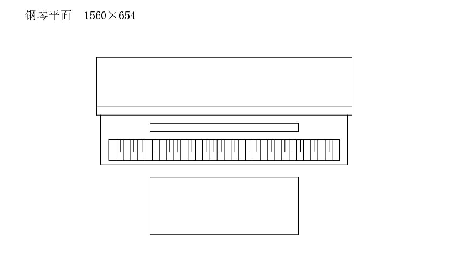 办公类（整理图库）＆（平面）(器材＆人物)钢琴平面43个CAD图