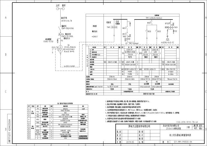 250kVA配变安工程图纸CAD_图1
