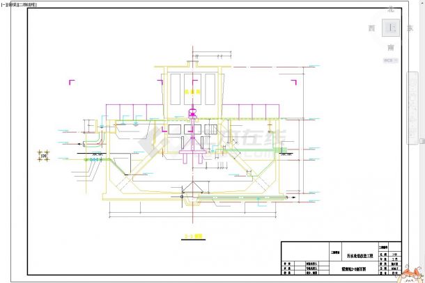 某污水处理厂一期改造工程设计cad工艺及给排水图（ 含设计说明）-图一