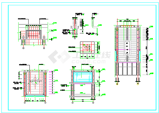 1.3万平米左右5层框架结构商业综合楼全套建筑设计CAD图纸（含地下室）-图一