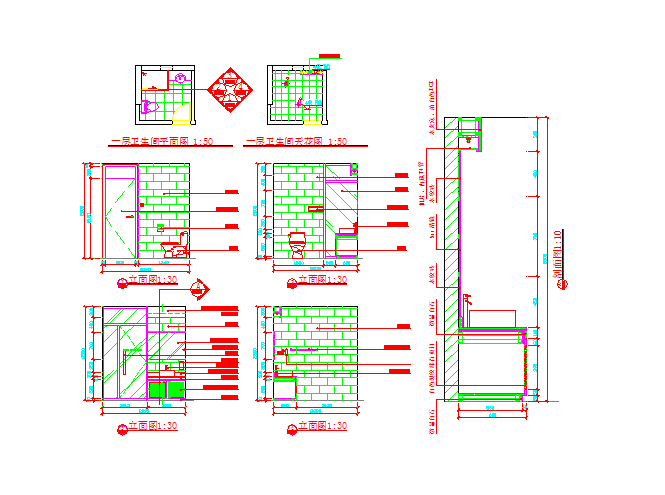 家庭卫生间装修详图.dwg