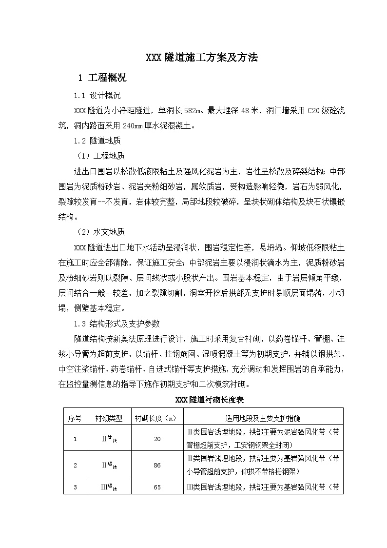 某隧道施工组织设计方案.doc-图一