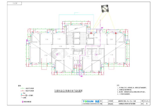 附着式脚手架平面布置图CAD-图二