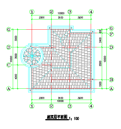 济南市某村镇350平米3层框混结构单体乡村别墅CAD建筑设计图纸-图一