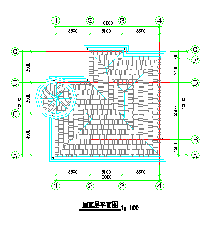 济南市某村镇350平米3层框混结构单体乡村别墅CAD建筑设计图纸_图1