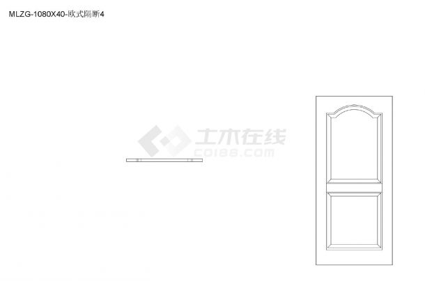 隔断类（整理图库）＆（平立面）（欧式隔断）欧式弧度纹理隔断平立面22个CAD图-图一