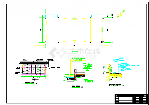 西安市某机械厂1600平米3层框混结构办公楼建筑设计CAD图纸-图二