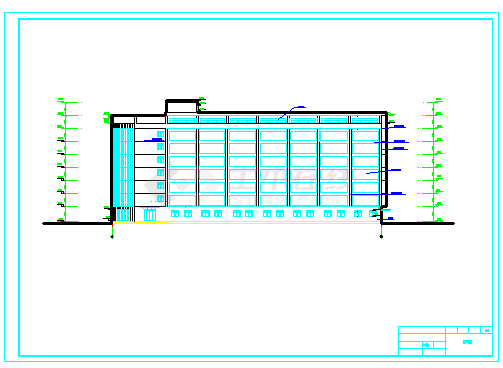 北京海淀区某公司8层框架结构办公楼全套建筑设计CAD图纸-图二