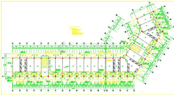 某工厂5000平米五层框架结构宿舍楼建筑设计CAD图纸（底层商铺）-图二