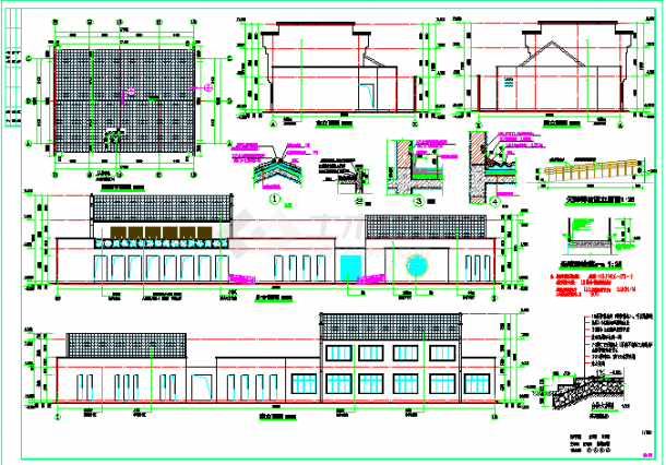 洪泽湖湿地车辆服务中心及公共厕所建筑图设计-图二