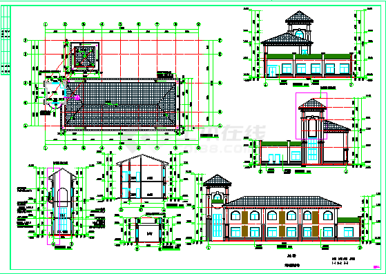 加气站办公宿舍建筑图设计-图二