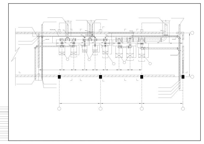 某电厂给水泵房设备管道安装施工图_图1